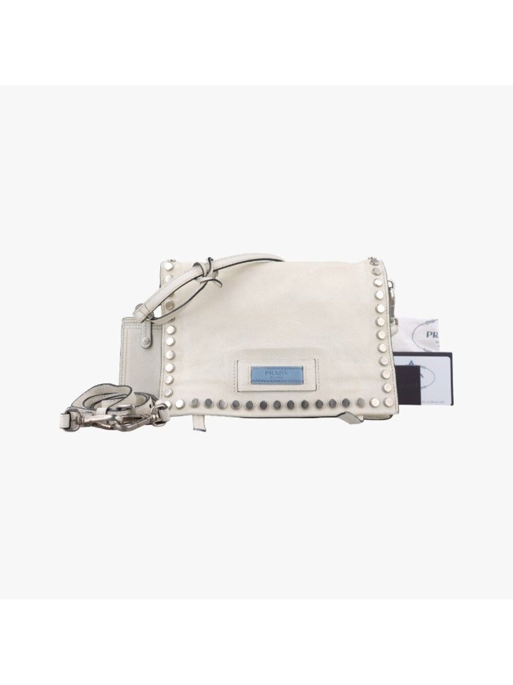 Prada Etiquette White Leather